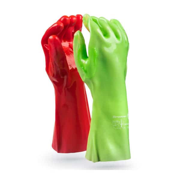 Dromex Hi-Vis PVC Stop & Go Gloves (Elbow)